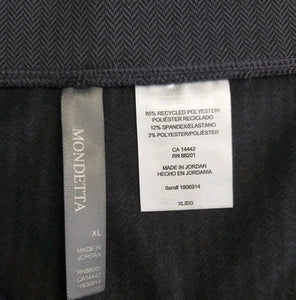 Mondetta Ladies' Pull-on Herringbone Straight Leg Pants, Moisture Wicking, Recycled Polyester Blend, Side Pockets 1806914