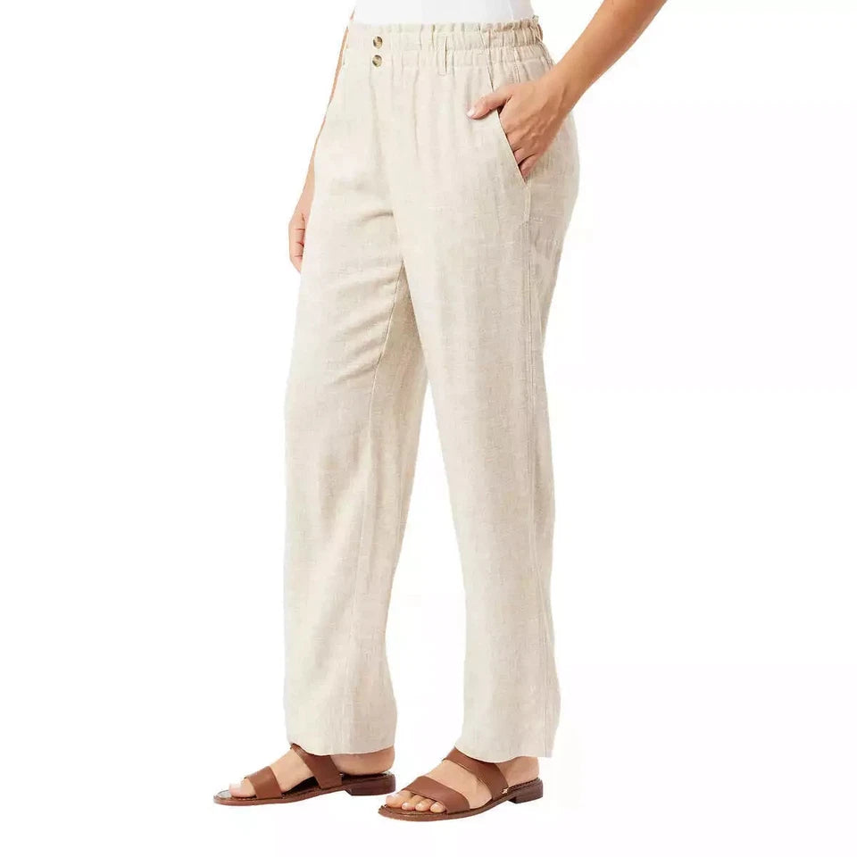 Briggs Ladies' Comfort Stretch Waistband Linen Blend Pants (1760053)
