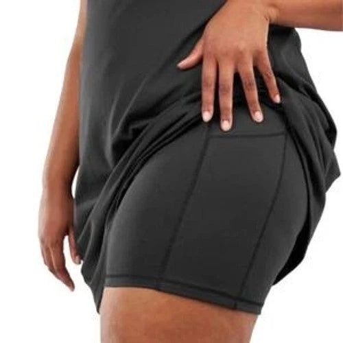 Elle Sport Women's Active Tank Dress Black NWT 1856544