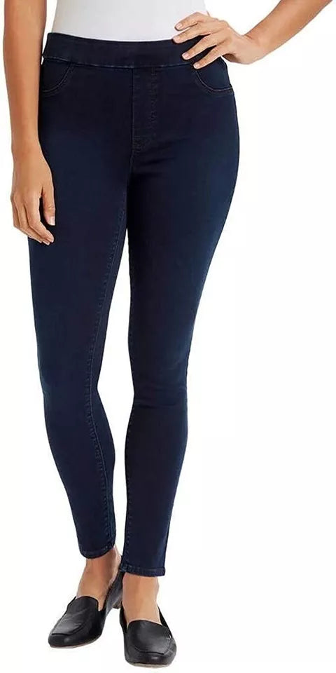 Gloria Vanderbilt Ladies Slim Fit Mid Rise Pull on Pants (1503632)