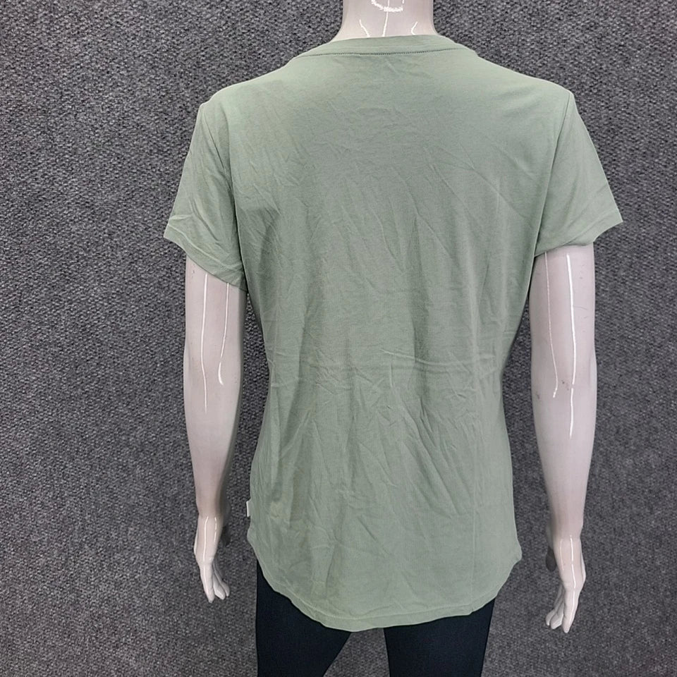 Calvin Klein Jeans Ladies Dressy Logo Tee Shirt Large Size Green Everyday Top 1577512