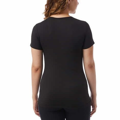 32 Degrees Ladies Scoop Neck Short Sleeve Cool Tee 3-pack (Black/Teal/Purple Medium) 1367174