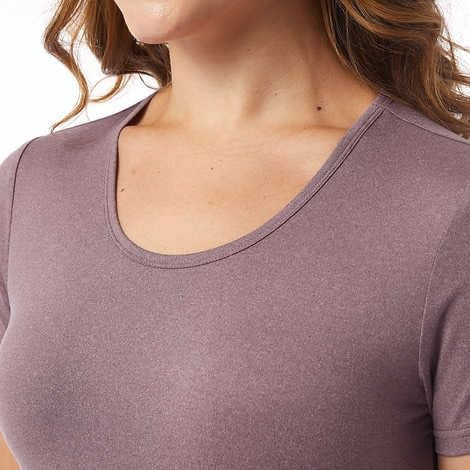 32 Degrees Ladies Scoop Neck Short Sleeve Cool Tee 3-pack (Black/Teal/Purple Medium) 1367174