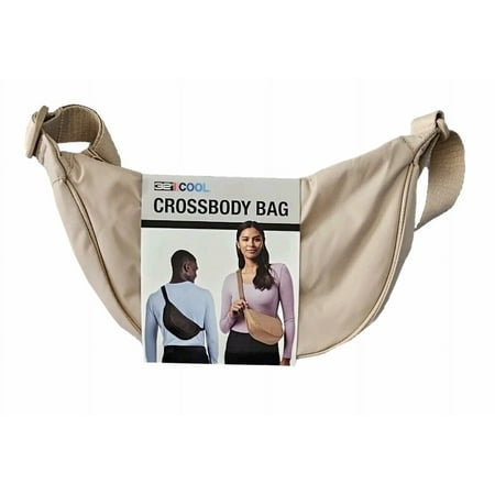 32 DEGREES Cool Crossbody Bag Purse Tan Unisex Water Resistant Zip Light Adjust( 1774237)