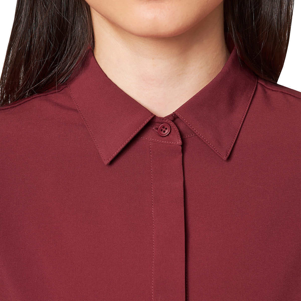 Modern Ambition Women's Shirtdress, Red, Size Medium