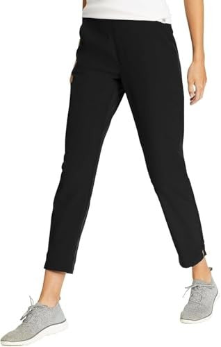 1767954 Eddie Bauer Capri Pants for Women with Side Zipprer Cargo Pocket - Women's Hiking Pants with Belt Loop - Ripstop Capri (Blue, 8)
