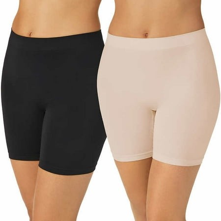 Carole Hochman Women S Slip Shorts 2-Pack Black/Nude Medium (1746128)