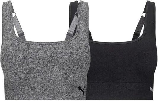 PUMA Women's Performance 2-Pack Seamless Sports Bras for Women  1832179