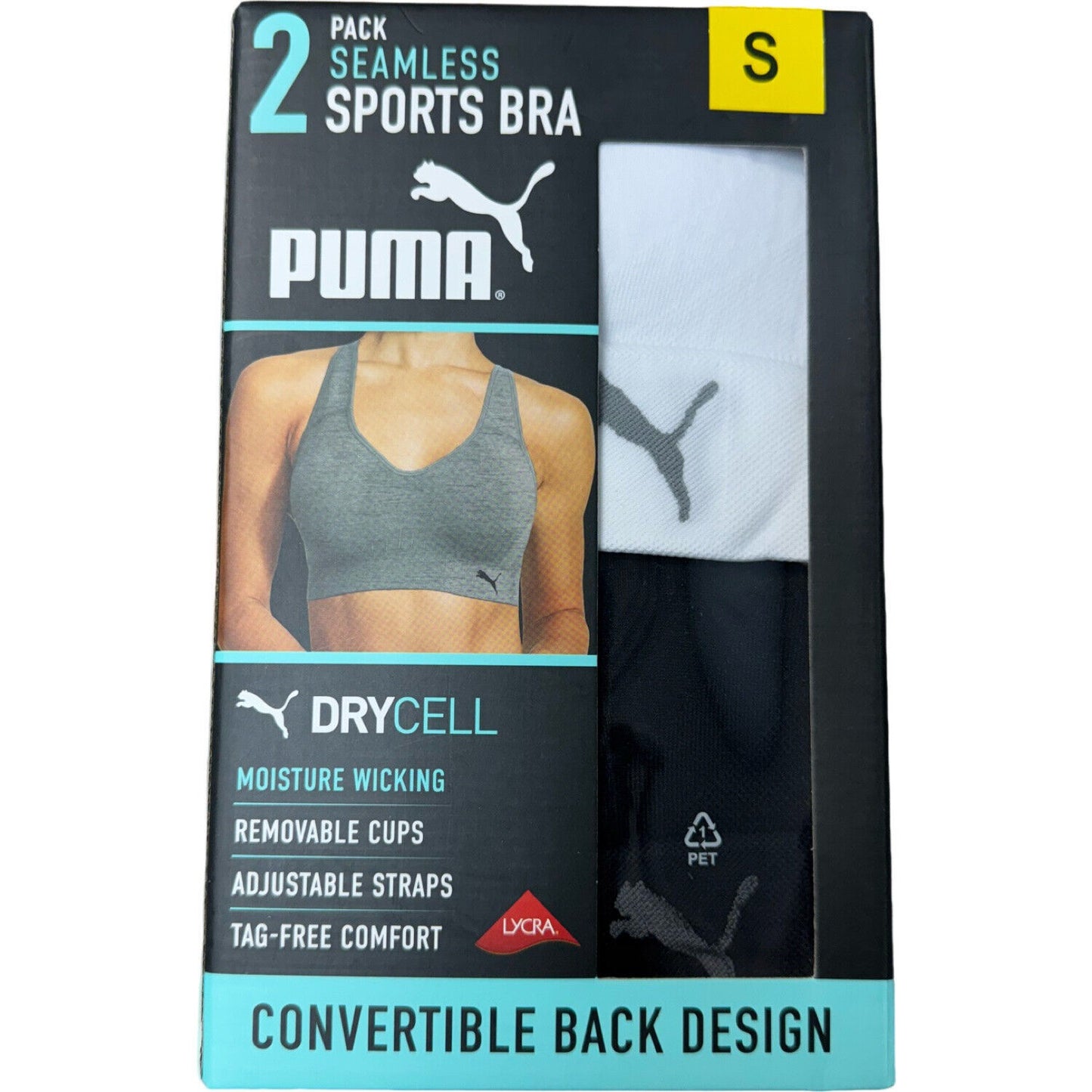 PUMA Ladies' Sports Bra, 2-pack  Wire-free