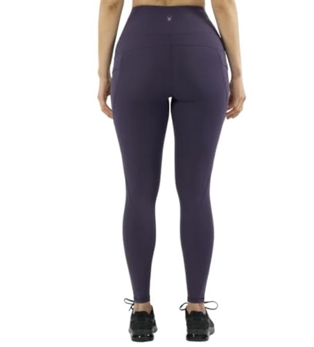 1804975 Spyder Active Sport Women's High Waisted Stretch Cargo Tight Legging Pant (US, Alpha, Medium, Regular, Regular, Purple)