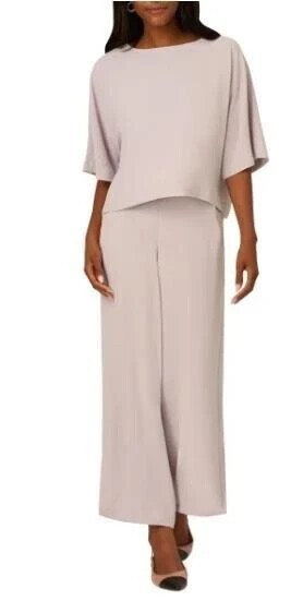 Adrianna Papell Ladies Airflow Loungewear 2-Piece Set - Gray - Large New 1857884