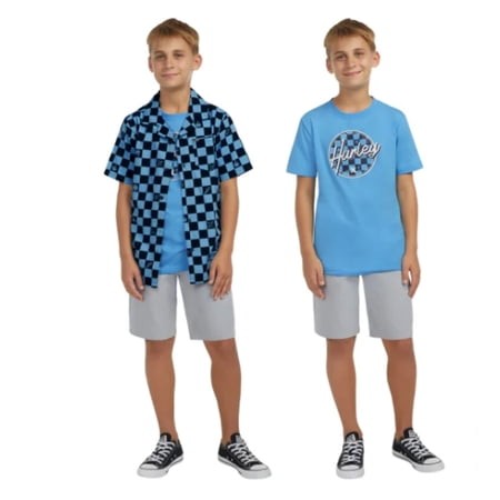 Hurley Youth Boys Woven Shirt Tee 2pc Set (1749456)
