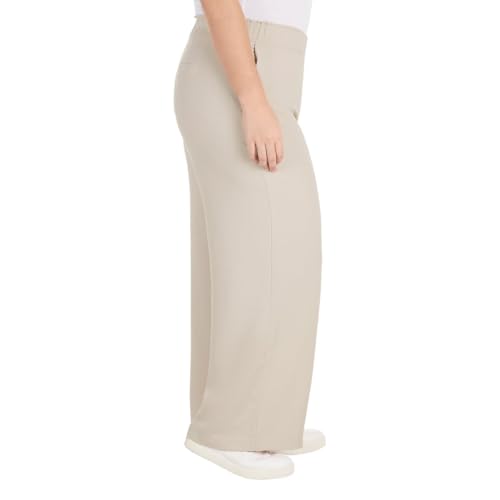 Hilary Radley Women's Wide Leg Crinkle Pants with Elastic waistband (1777947)