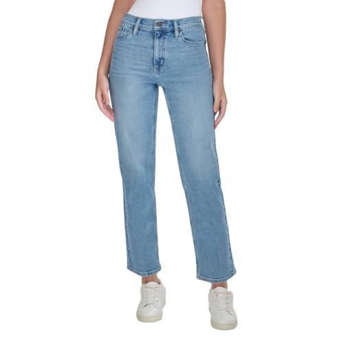 Calvin Klein Women High Rise Straight Leg Jean 1829063