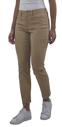 Jachs Girlfriend Women's Straight Leg Ankle Pants, 5-Pocket, Cotton Blend Twill, Stretch 1806634