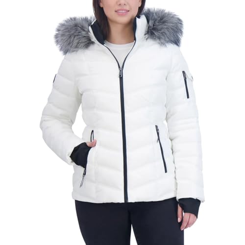 Nautica Ladies' Puffer Water Resistant with Faux Fur Hood (1791181)