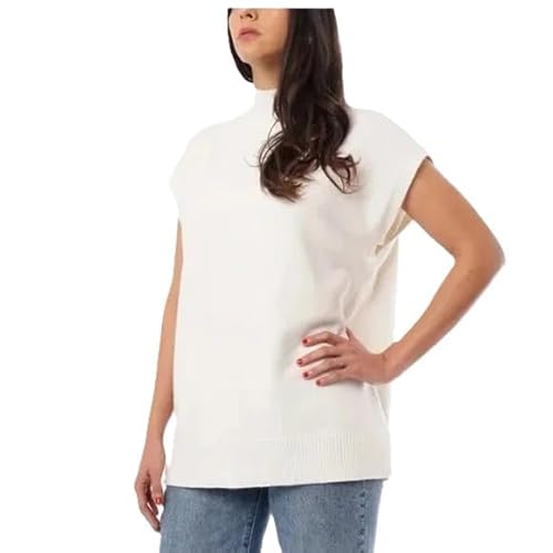 Cyrus Ladies Sleeveless Tunic Sweater, Ribbed Neckline, Oversized Fit, Side Slits  1788809
