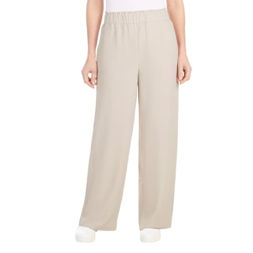 Hilary Radley Women's Wide Leg Crinkle Pants with Elastic waistband (1777947)