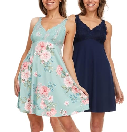 Flora Nikrooz FN Women's 2 Pack Lace Chemise 1836615