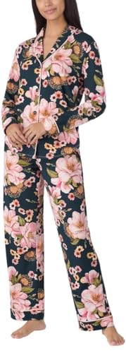 Room Service Womens 2-Piece Shawl Collar Pajama Set  1730042