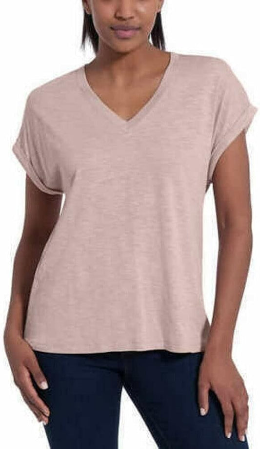Jessica Simpson Ladies' Comfy V-Neck Short Sleeve Knit XL Top 1510987