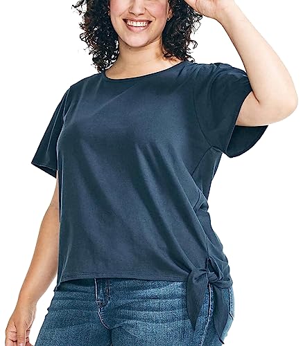 Nautica Womens Side-Tie Short Sleeve Comfort T-Shirt  1669199