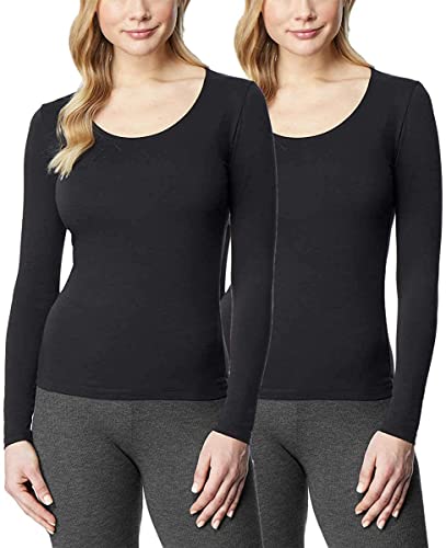 32 Degrees Women S 2 Pack Ultra Light Thermal Baselayer Scoop Top - XL 1307813