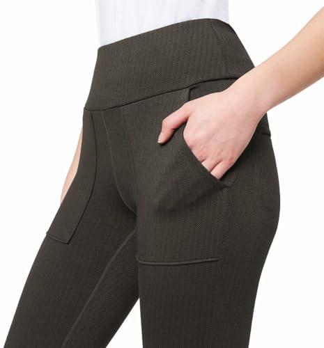 Mondetta Womens Midweight High Rise Jacquard Knit Legging (US, Alpha, Small, Regular, Regular, Chicory Coffee)