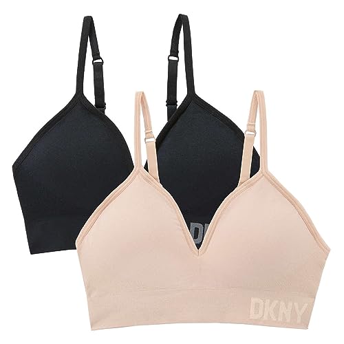 DKNY Women Seamless Bra 2-Pack BLACK / SAND (1571930)