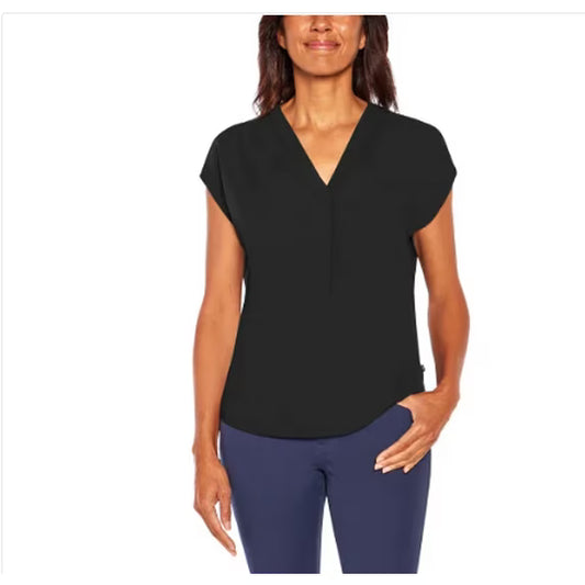Banana Republic Ladies' Short Sleeve V-Neck Blouse 1685714 X-SMALL