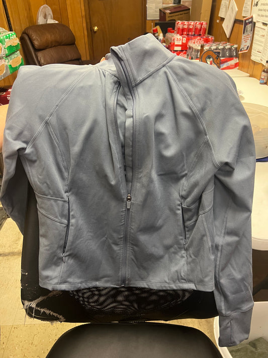 Jockey Women's Yoga Jacket Blue Gray, Size MED