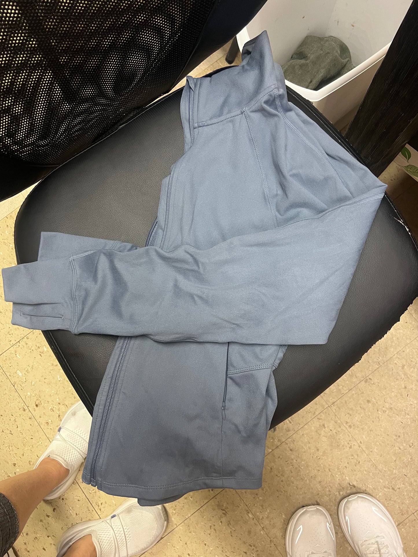 Jockey Women's Yoga Jacket Blue Gray, Size MED