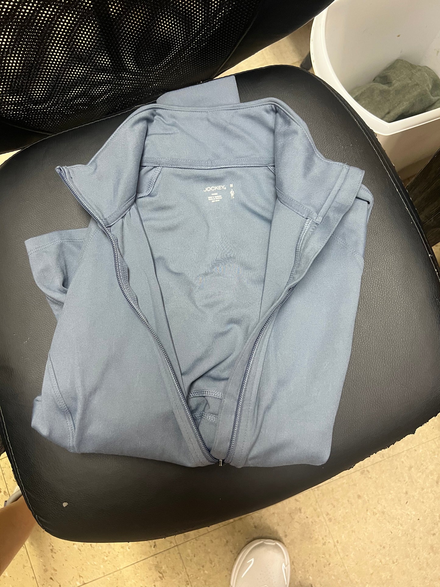 Jockey Women's Yoga Jacket Blue Gray, Size MED