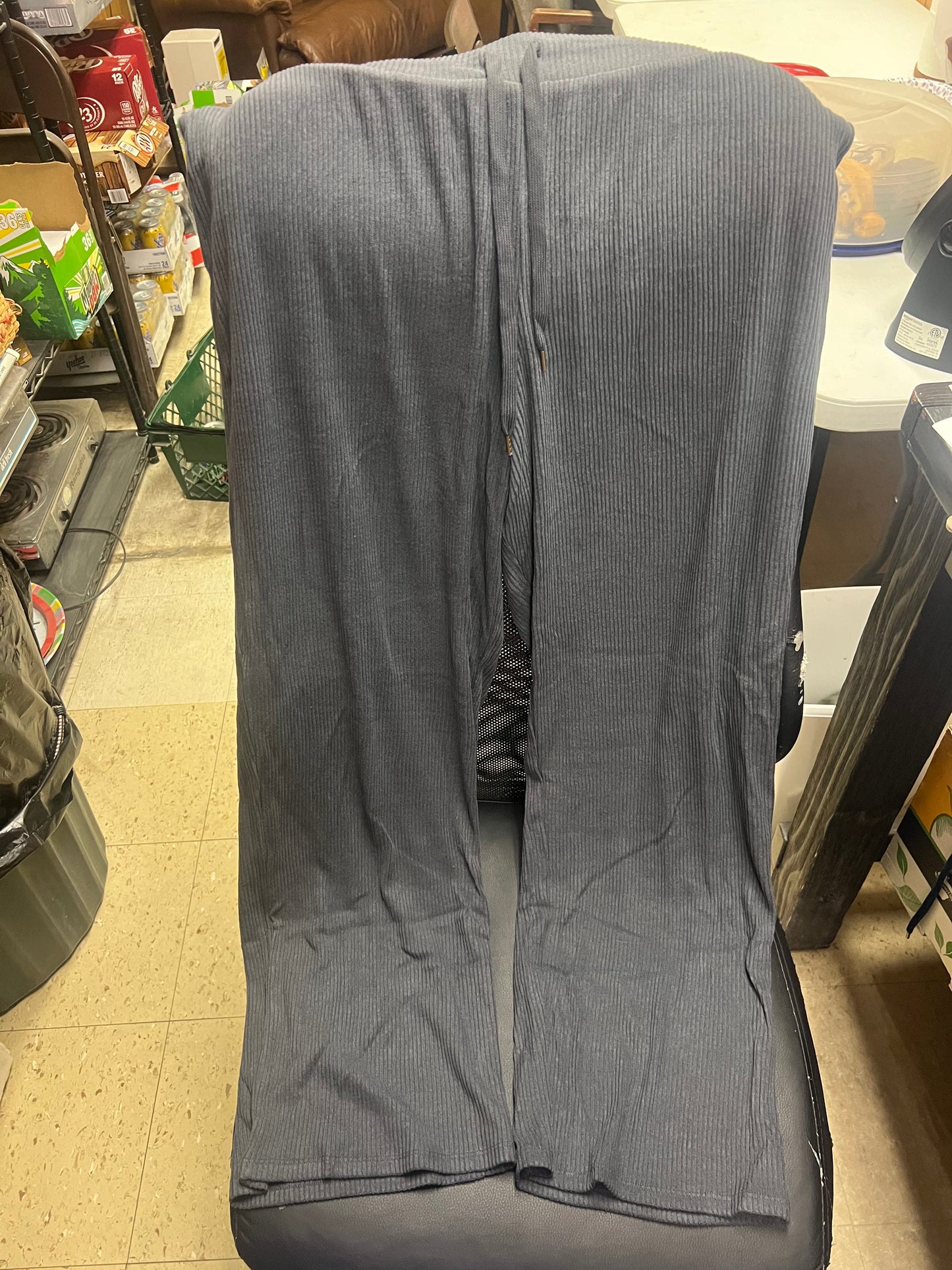Honeydew Ribbed Two-Piece Loungewear Set Gray XXL