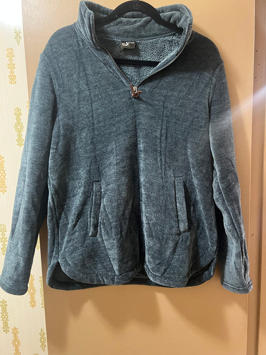 32D PLUSH LINED 1/4 ZIP MOCK NECK PULLOVER - NEW W/OUT TAGS