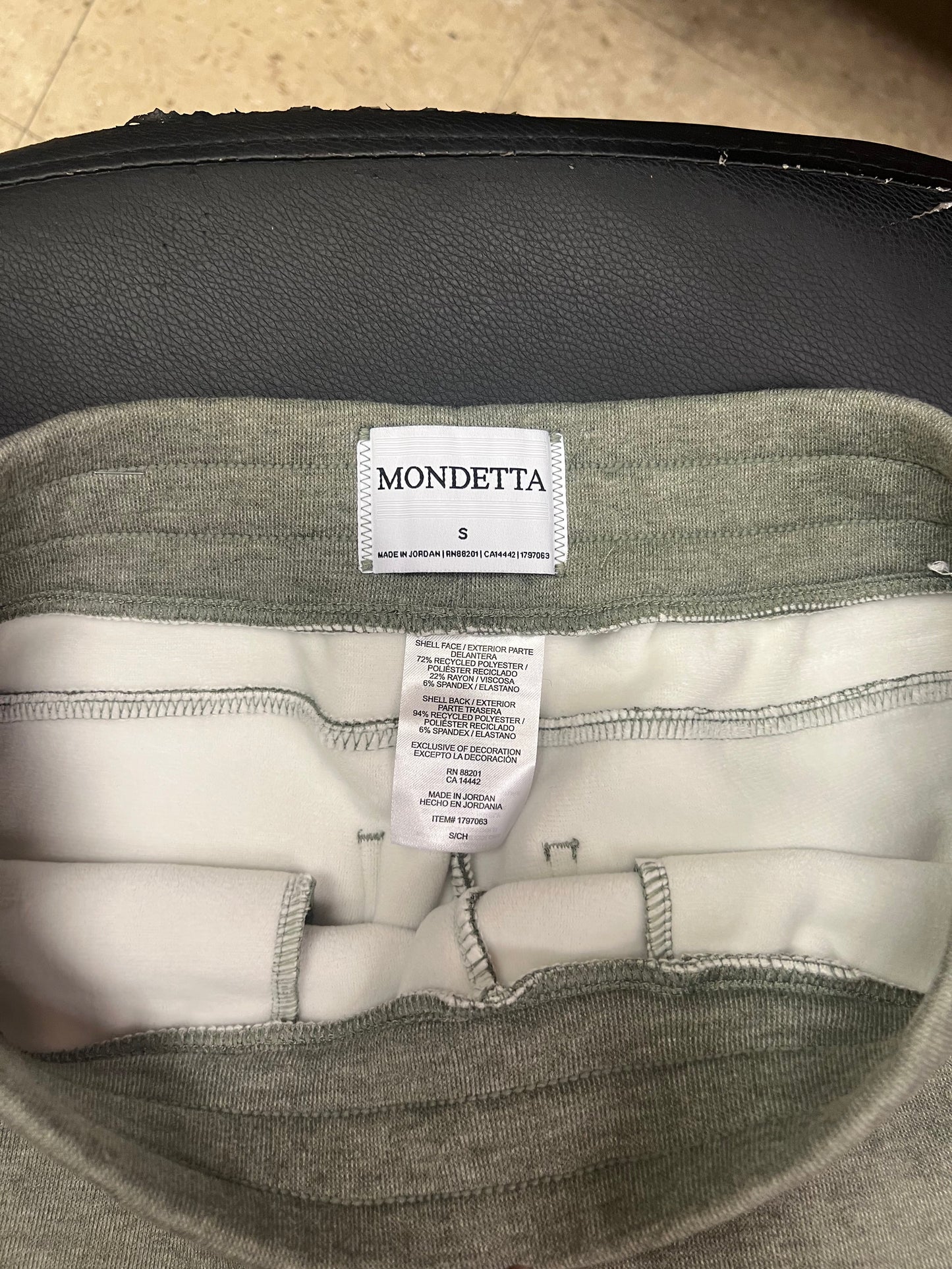 MONDETTA FLEECE JOGGER PANT W/ BACK POCKETS SMALL GREEN