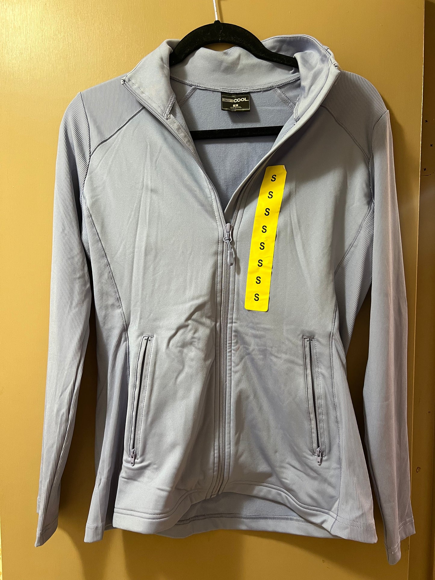 32 Degrees Activewear Athleisure Full Zip Purple Mock Neck Jacket SMALL