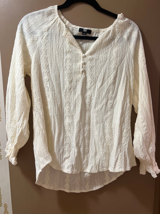 Frye Ladies' Textured Blouse Small Cream - NEW W/OUT TAGS