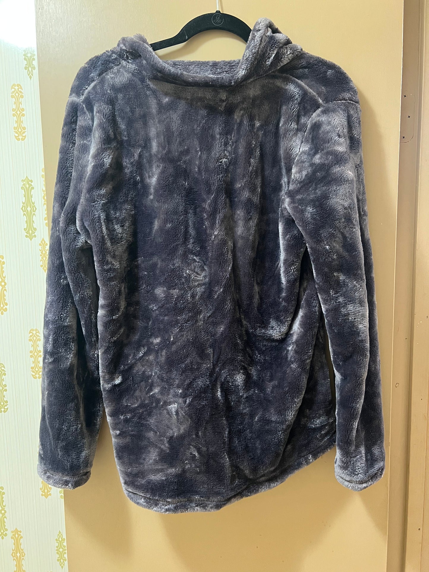 32 Degrees Womens Plush Faux Fur Zip up Mock Neck Light Large Dark Purple - NEW W/OUT TAGS