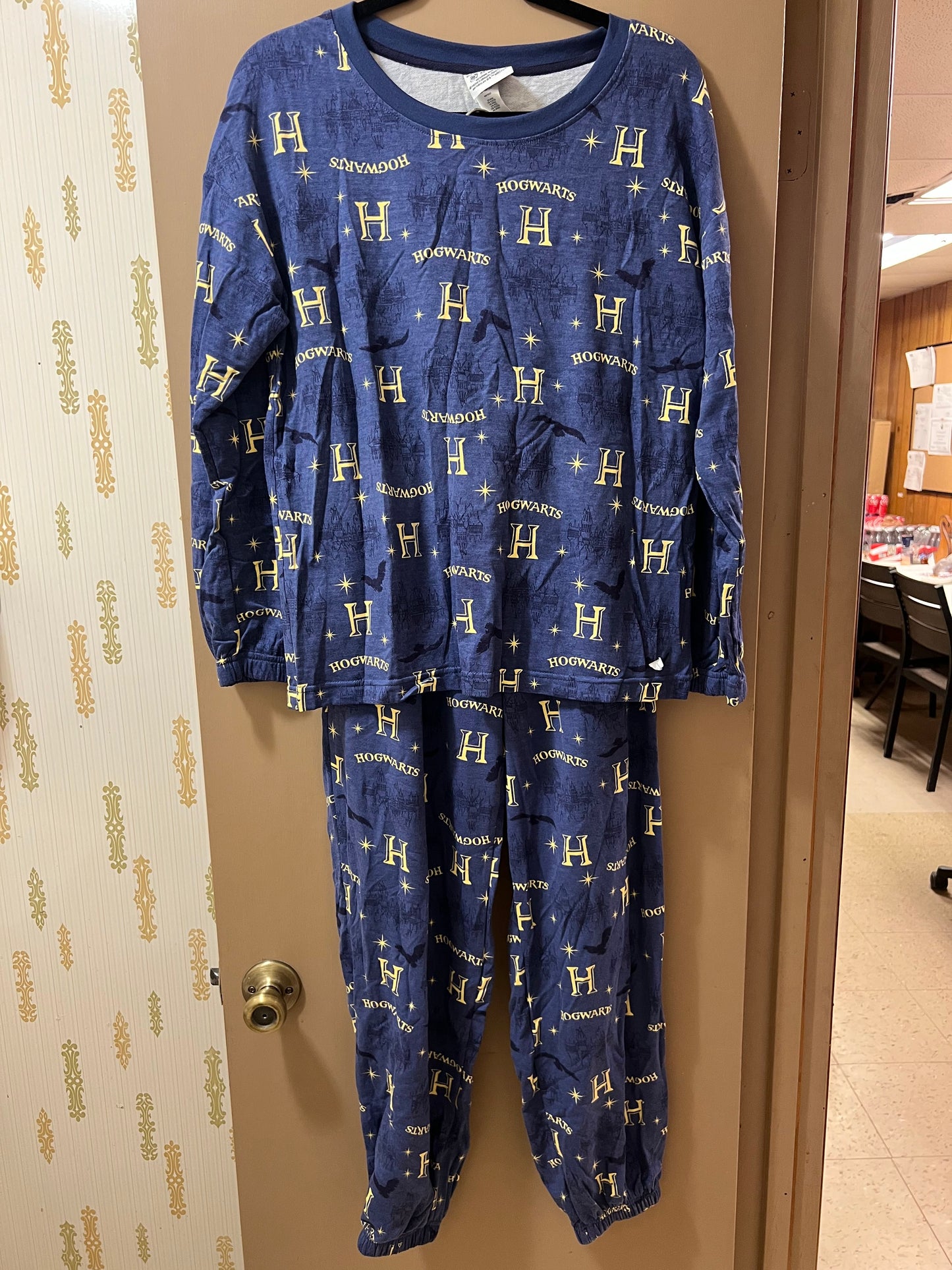 Harry Potter Hogwarts Ladies 2-Piece Pajamas Lounge Set,XS, Blue - NEW W/OUT TAGS