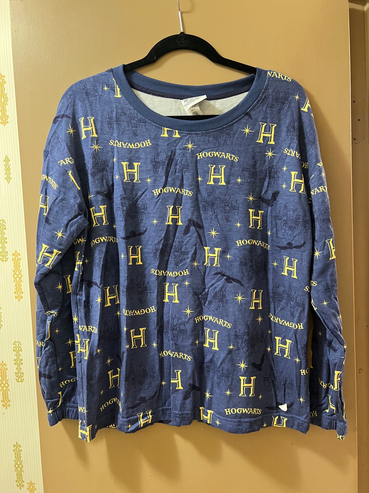 Harry Potter Hogwarts Ladies 2-Piece Pajamas Lounge Set,XS, Blue - NEW W/OUT TAGS