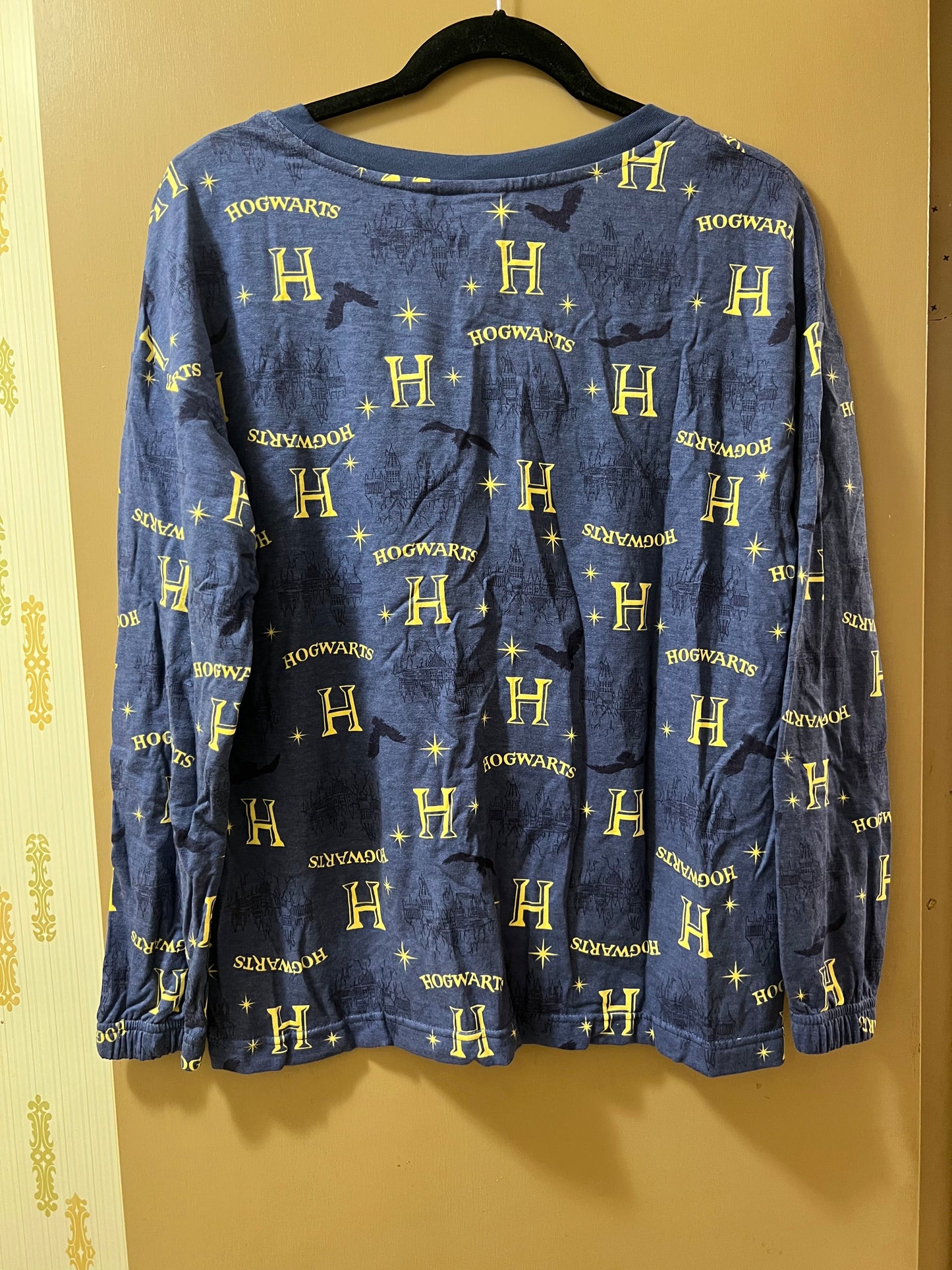 Harry Potter Hogwarts Ladies 2-Piece Pajamas Lounge Set,XS, Blue - NEW W/OUT TAGS