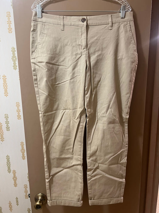 Nautica Jeans Ladies' Chino Ankle Stretch Pant, Tan, Size 10 - NEW W/OUT TAGS