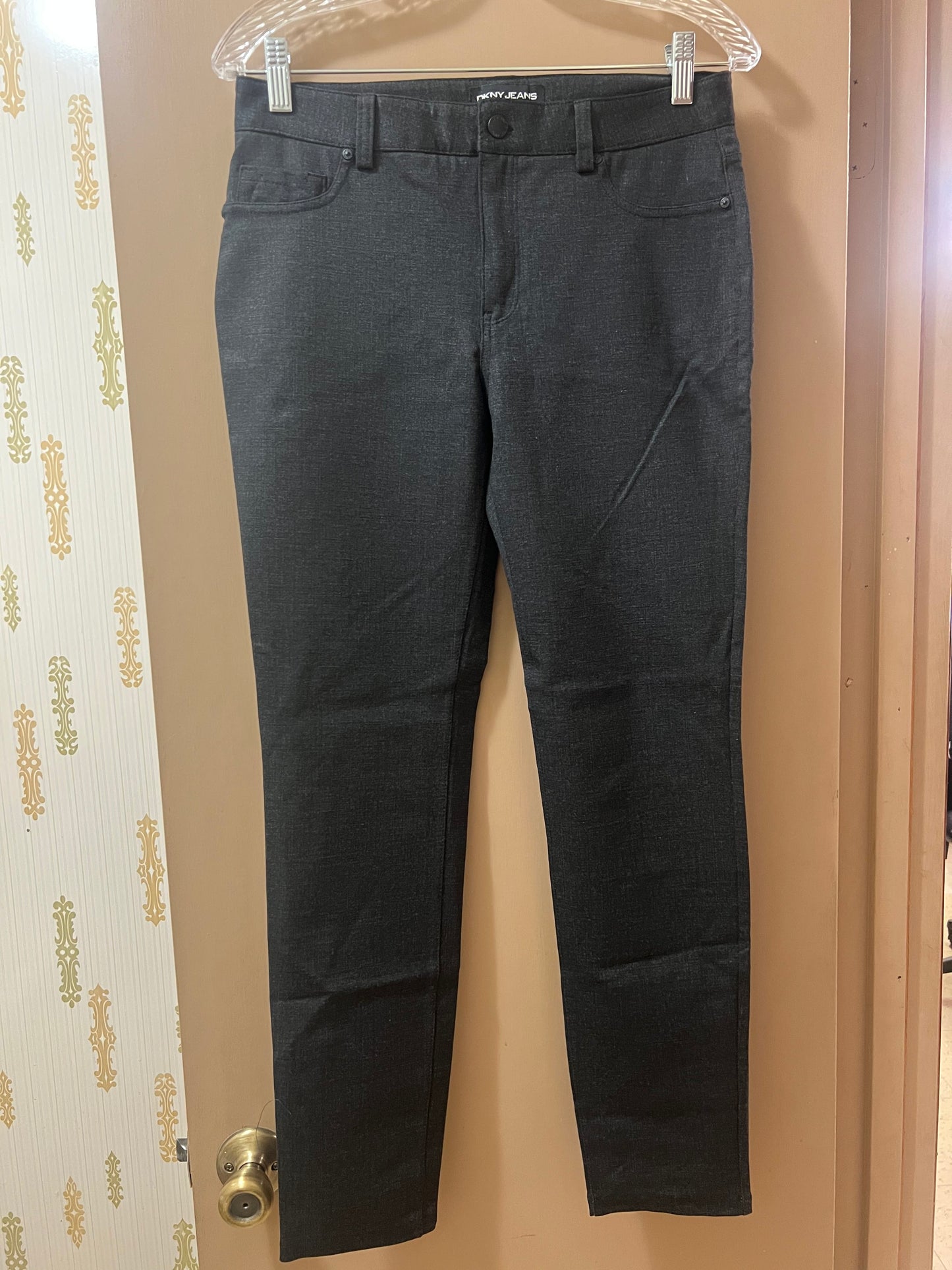 DKNY Jeans Black Ponte Pants Size Small Knit Skinny Career Pants