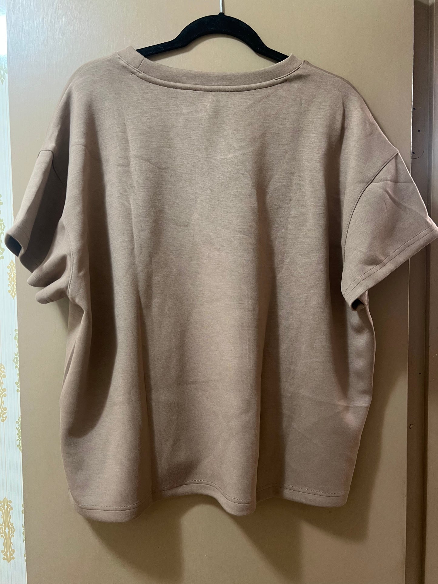 Teddi Rose Ladies' Scuba Tee, Tan, Size XL
