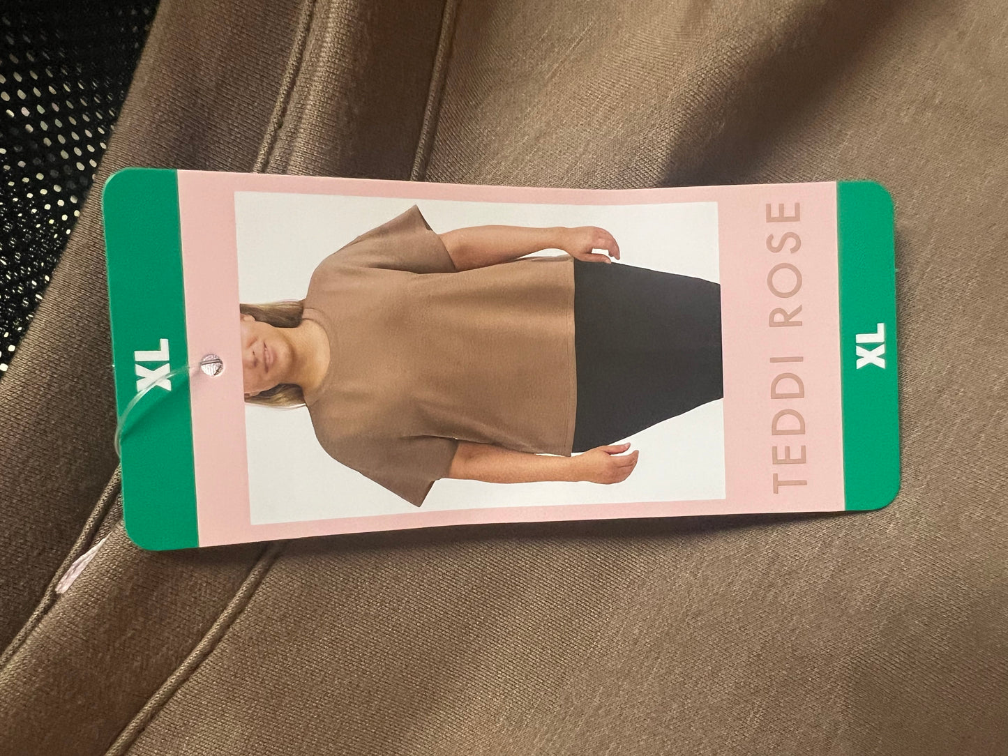 Teddi Rose Ladies' Scuba Tee, Tan, Size XL