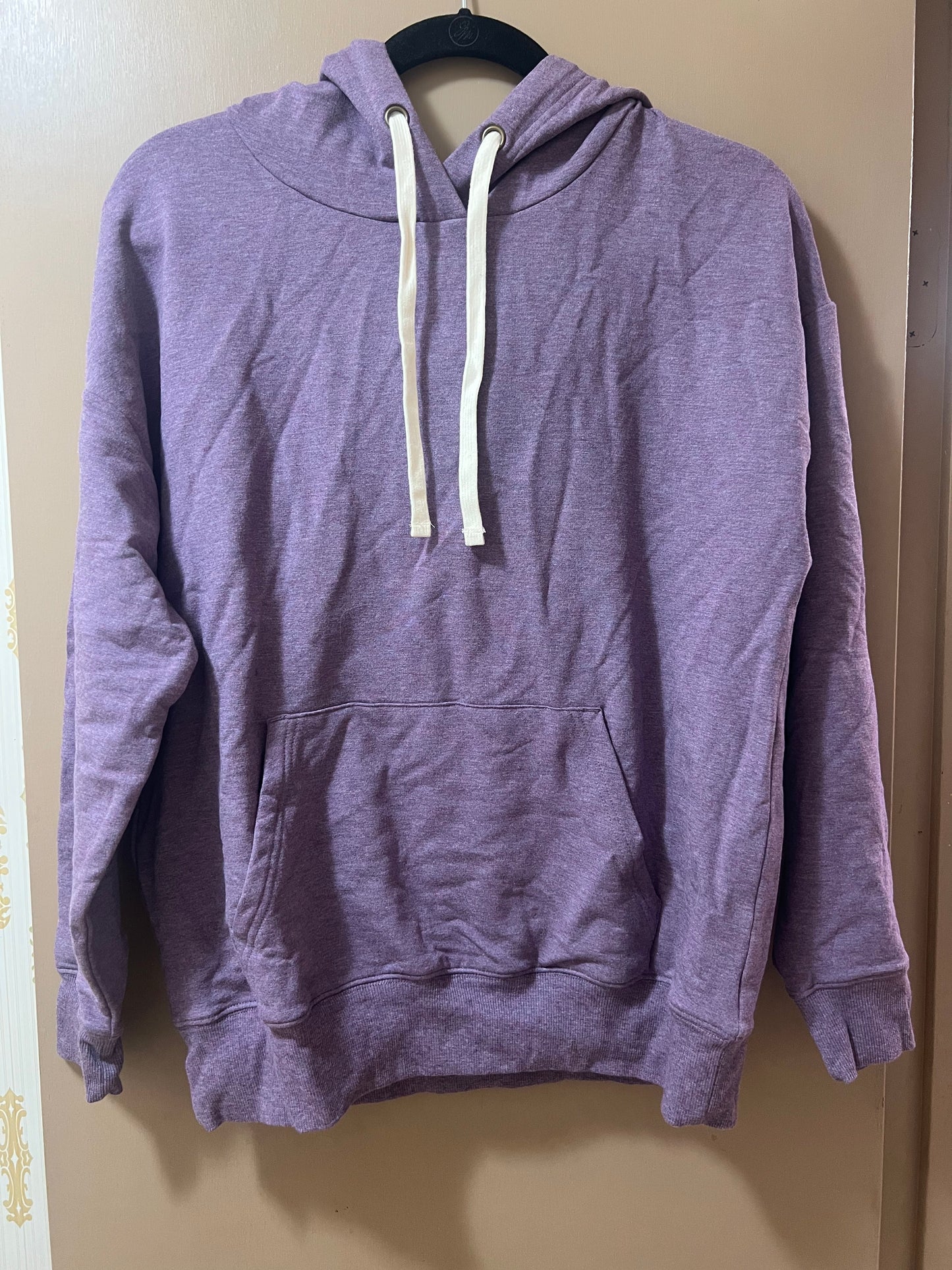 Buffalo super soft stretch fleece hoodie with kangaroo pocket Purple Small