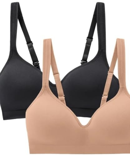Carole Hochman Seamless Comfort Bra Wire Free Molded Cups Comfort Straps (2 Pack) (1187728)