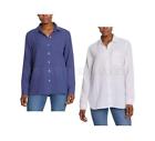 Jessica Simpson Shirt Adult Women's Gauze Long Sleeve Button-up
