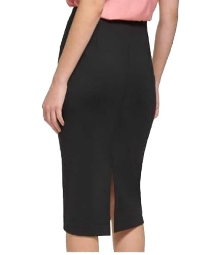 DKNY Women's Knee Length Split Hem Ponte Skirt